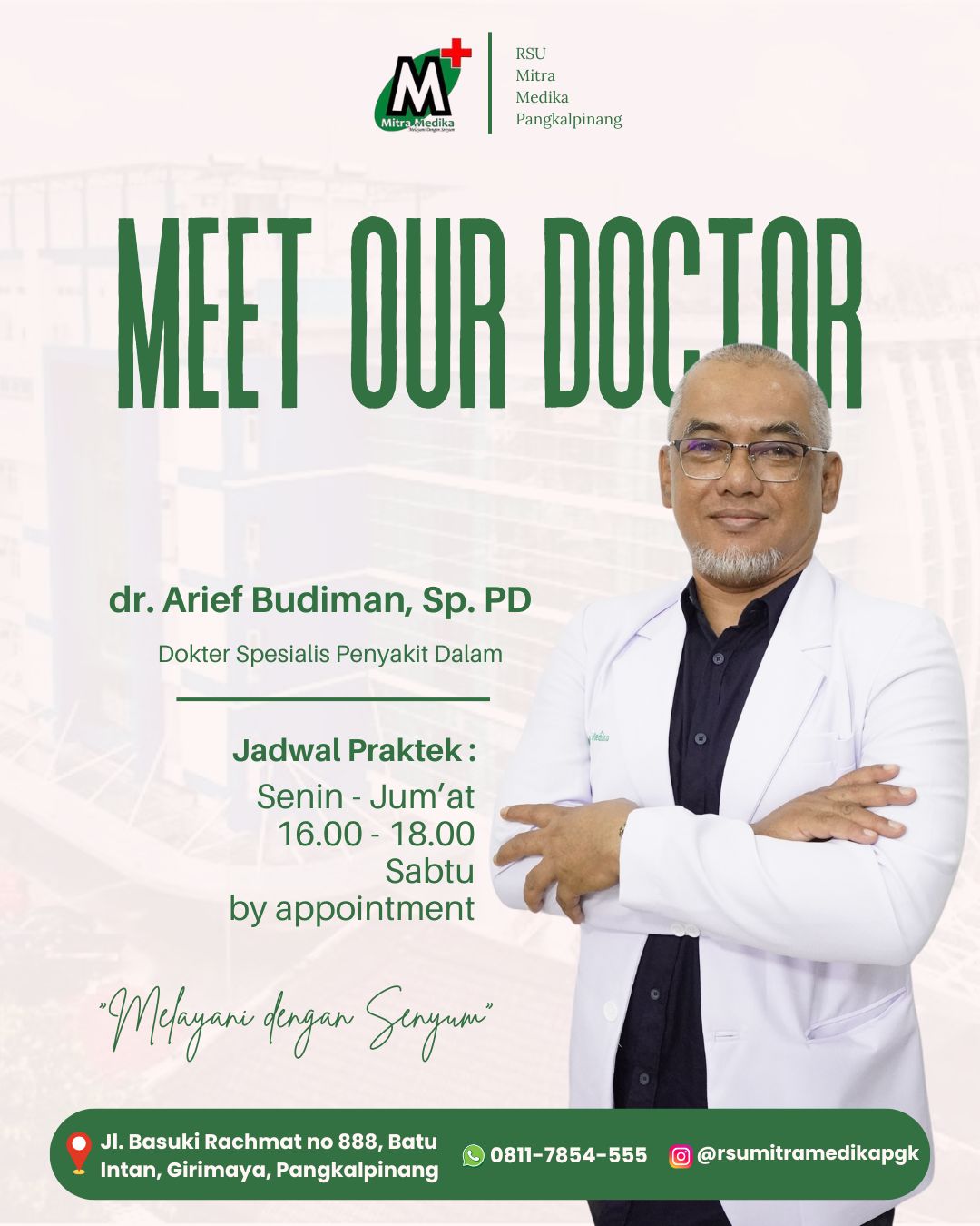 Foto Profil dr. Arief Budiman, Sp. PD - Spesialis Penyakit Dalam RSU Mitra Medika